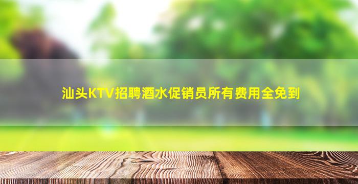 汕头KTV招聘酒水促销员所有费用全免到
